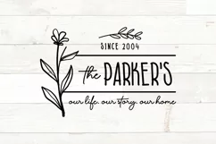 Family Monogram Sign Floral Wreath svg Product Image 9