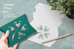 Shamrock Shape Holes Cuttable Pillow Box for Small Gifts SVG Product Image 3