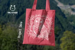 Owl in the Branches svg, Owl Zentangle svg, Owl in the Leave Product Image 5