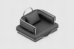 Isometric Arm Chair 3D isolated render Product Image 1