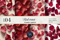 Rose Petals Pattern digital papers - Rose Flower Pattern Product Image 1