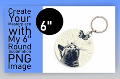 Cute Cat Sublimation: Circle &amp; Coaster Fun Product Image 1