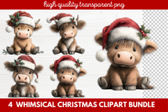 Whimsical Christmas Clipart | Cute Festive Holiday PNG Product Image 1