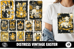 Distress Vintage Easter Design Clipart Product Image 1