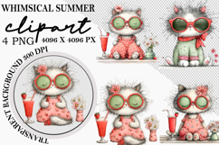 Whimsical Summer Watercolor Clipart PNG Product Image 12