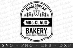 Mrs. Claus Bakery Svg | Christmas svg Product Image 1