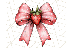 Watercolor Summer Bow Clipart PNG, Coquette Bright Bow Png Product Image 4