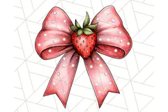 Watercolor Summer Bow Clipart PNG, Coquette Bright Bow Png Product Image 4