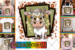 Vibrant TSHIRT Art Ideas, Cute Cow Product Image 1