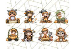 Woodland Autumn Parade Clipart 64 PNG Fall Animals Product Image 4