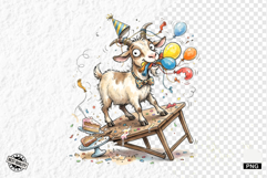 Whimsical Birthday Farm Animals PNG Clipart Product Image 1
