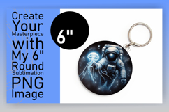 Lovely Circle PNG for Sublimation , Astronaut Product Image 1
