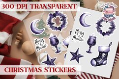 Christmas Sticker Sheet Gothic Dark Winter Holiday PNG Product Image 1