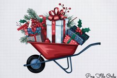 Cute Watercolor Christmas Farm Clipart PNG Product Image 1