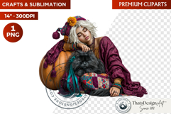 Autumn Witchcraft Clipart - Amber Spells witch PNG Product Image 1