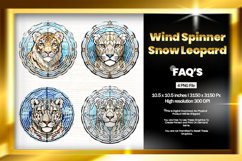 Snow Leopard Wind Spinner Sublimation - 04 Variation Product Image 1