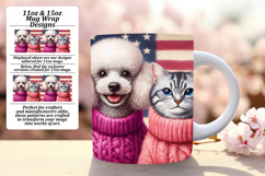 PLAYFUL PNG for 15oz Mug Wrap , Dog and cat Product Image 1