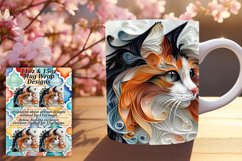 Whisker Wonderland: Sublimation Cat Lover Mug - 3D Design Product Image 1