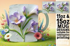 3D Floral Radiance: Mug Sublimation Product Image 1