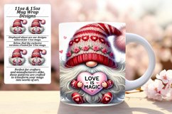 VIBRANT 11oz Mug Wrap PNG Template , Gnomes Product Image 1