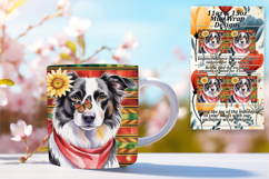 ELEGANT 11oz Mug Wrap PNG Design , Cute Dog Product Image 1
