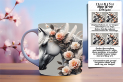 Vibrant 11oz Mug Wrap Png Template , Horse Product Image 1