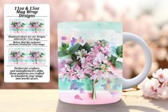 Floral Mug Wrap 11oz/15oz PNG Sublimation Design Product Image 1