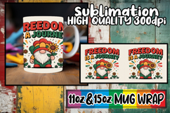 Unique thoughts 11oz 15oz sublimation wrap, Juneteenth Product Image 1