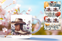 Charming 15oz Mug Wrap Png Artwork , Western Product Image 1