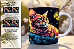 Artistic Cat Odyssey: Sublimation Mug Delights Product Image 1