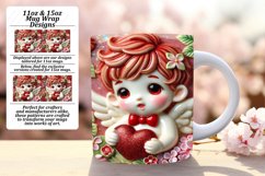 CUSTOM 11oz Mug Wrap PNG Artwork , 3D Cupid Product Image 1