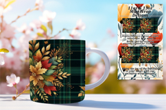 Charming 11oz Mug Wrap Png Artwork , Autumn Flower Product Image 1