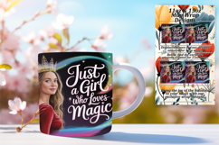 Inspiring 11oz Mug Wrap Png Design , Just A Girl Product Image 1