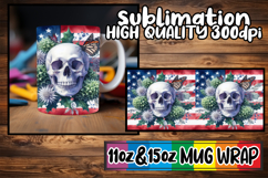 Heartfelt vibes 11oz 15oz sublimation wrap, Skull USA Product Image 1