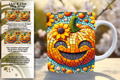 Sophisticated 15oz Mug Wrap Png Design , Cute Pumpkin Product Image 1