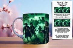 Unique 15oz Mug Wrap Png Design , Horror Halloween Product Image 1