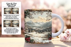 Lovely 11oz Mug Wrap Png Template , Christmas Product Image 1