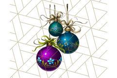 Peacock Christmas Clipart in Jewel Tones, Christmas Png Product Image 4
