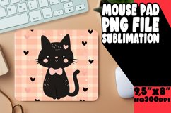 Adorable Watercolor Kitten Mouse Pad Design PNG Product Image 1