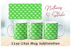 8 Puffy Mermaid Scales Patterns for 11 oz - 15 oz mugs Product Image 5