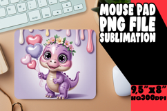 Cozy MOUSE MAT Creative Sublimation, Cute Dino Product Image 1