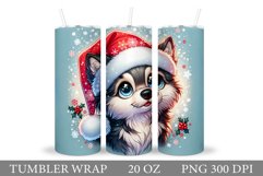 Christmas Wolf Tumbler. Christmas Tumbler Sublimation Product Image 1