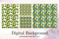 Pear Seamless Pattern Fruit Background Wallpaper_68 Product Image 1