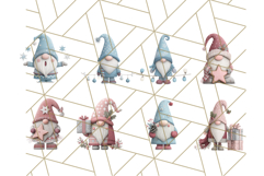Cozy Winter Gnome Clipart PNG, Christmas Gnome Clip Art Product Image 4