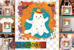Adorable Halloween Ghost Ready PNG Product Image 1