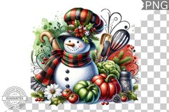Christmas Snowman Sublimation - Clipart PNG Design Product Image 1