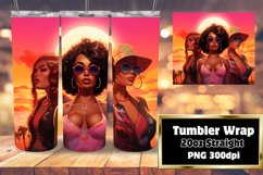 3D Sublime Black Woman Tumbler Wrap 20oz Product Image 1