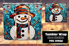 Winter Snowman Stained Glass 3D Sublimation 20oz Product Image 1