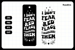 Dark Romance Bookmark Saying SVG | I Don't Fear Red Flags Product Image 3