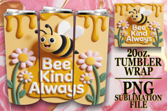 Refreshing days 20oz tumbler wrap, Bee Quote Product Image 1